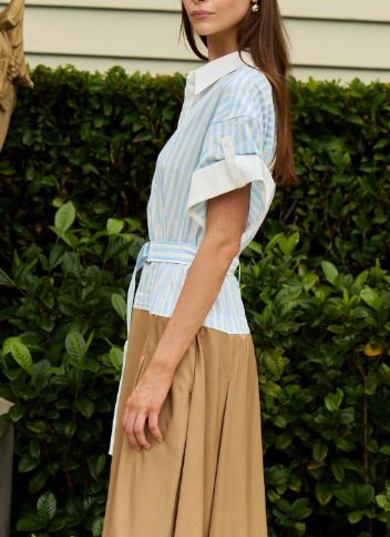 MYLO MIDI COMBO SHIRT DRESS