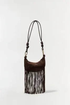 AVERY FRINGE SUEDE CROSSBODY