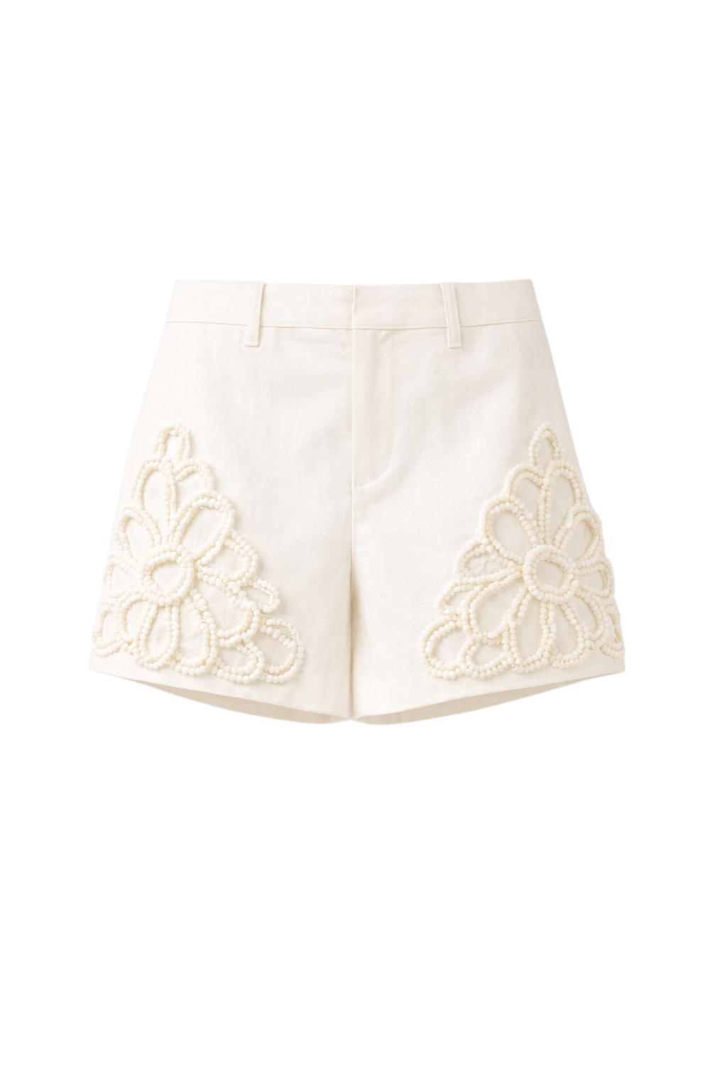FLORAL EMBELLISHMENT DETAIL SHORTS