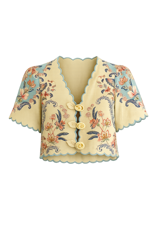 BOHO BEAUTY BUTTER SHORT SLEEVE TOP