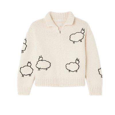 THE CROP RAQUETTE CARDIGAN WOOL PLUS THE GANG