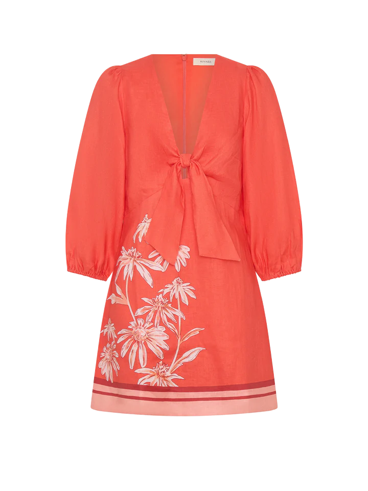 RUBY TIE FRONT MINI DRESS