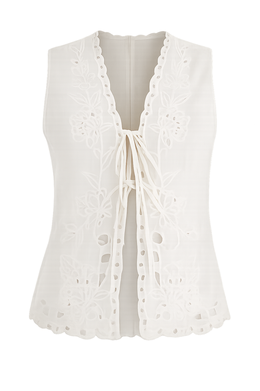 OFF WHITE EMBROIDERED BLOUSE