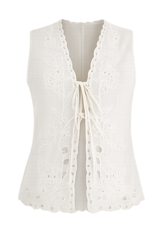 OFF WHITE EMBROIDERED BLOUSE