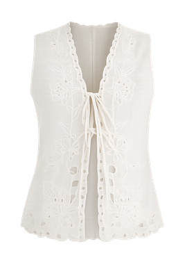 OFF WHITE EMBROIDERED BLOUSE