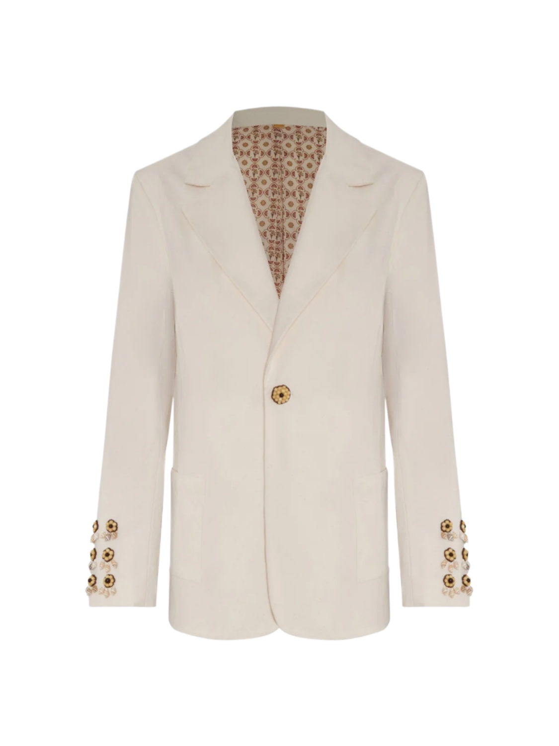 SANTO TOMAS EMBROIDERED CANVAS BLAZER