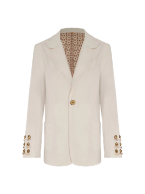SANTO TOMAS EMBROIDERED CANVAS BLAZER