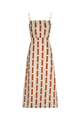 NATIVA LINEN MIDI  DRESS