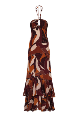 SEVILLANA CREPE CHINE MAXI DRESS