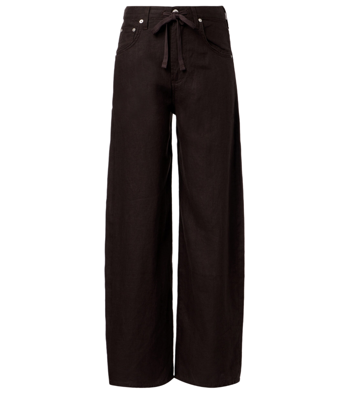 PETITE BRYNN DRAWSTRING TROUSER LINEN