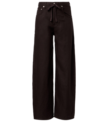 PETITE BRYNN DRAWSTRING TROUSER LINEN