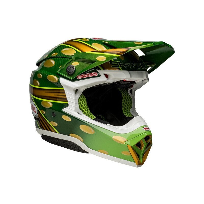 CASCO BELL MOTO-10 SPHERICAL 2022 REPLICA MCGRATH ORO/VERDE LUCIDO