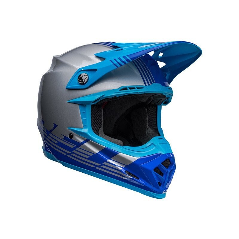 CASCO BELL MOTO-9 MIPS 2022 LOUVER GRIGIO/BLU LUCIDO