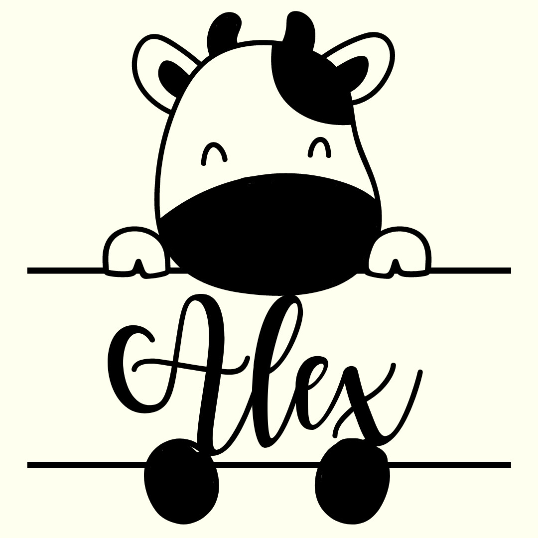 BABY ANIMAL MONOGRAMS, Colour: Black