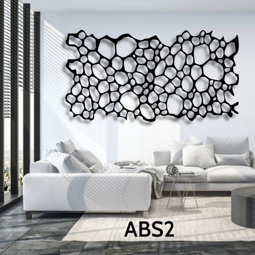 Abstract Frameless Metal Screens