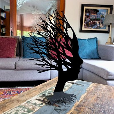 Tree Lady Metal Sculpture