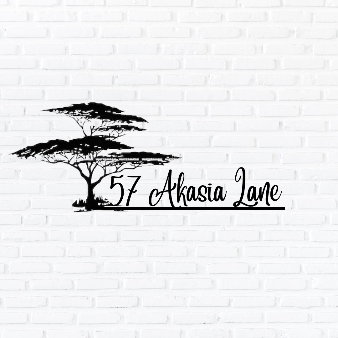 House Numbers Akasia Tree DZ11