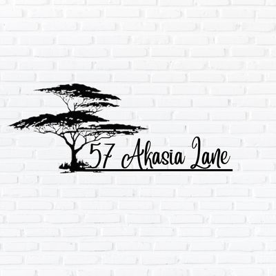 House Numbers Akasia Tree DZ11