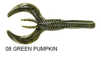 YUM SOFT BAIT Serie, MONEY CRAW, Colore: 08 GREEN PUMPKIN