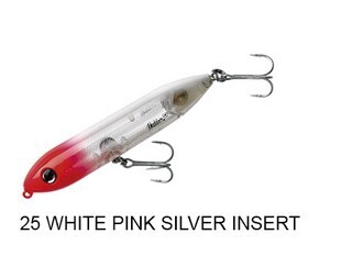 HEDDON Serie, SUPER SPOOK JUNIOR, Colore: 25 WHITE PINK SILVER INSERT