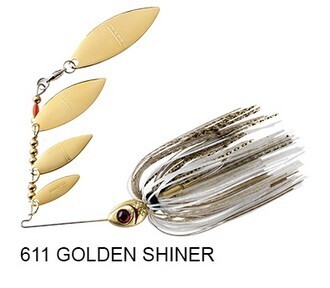 BOOYAH BAIT CO. SPINNERBAIT Serie, SUPER SHAD, Colore: 611 GOLD SHINER