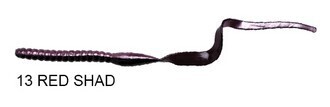 YUM SOFT BAIT Serie, RIBBON TAIL, Colore: 13 RED SHAD