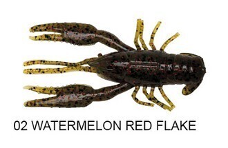YUM SOFT BAIT Serie, CRAW BUG, Colore: 02 GREEN PUMPKIN PURPLE FLAKE 2,75”