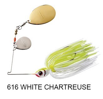 BOOYAH BAIT CO. JIG Serie, BLADE INDIANA SPINNER BITE, Colore: 616 WHITE CHARTREUSE