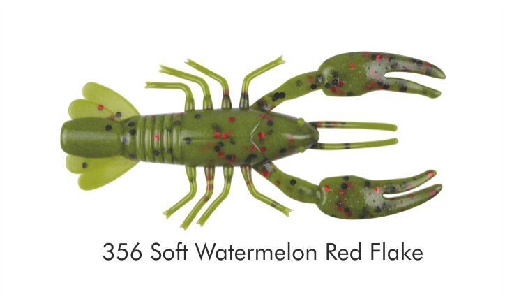YUM SOFT BAIT Serie,  NED CRAW, Colore: 356 SOFT WATERMELON RED FLAKE