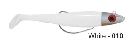 Delalande Artificiali Serie, SWAT SHAD, Colore: 010 BLANC, Misura - Grammi: 7cm - 5gr