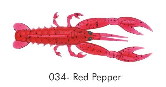 Delalande Artificiali Serie, CRAW, Colore: 034 RED PEPPER, Misure - Grammi: 8cm - 4gr