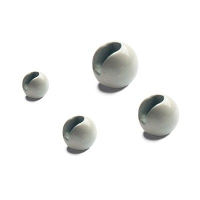 CROWN TUNGSTEN BEADS Serie,  SLOTTED WHITE