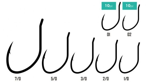 DAIKICHI SINGLE HOOKS Serie, H356 BN