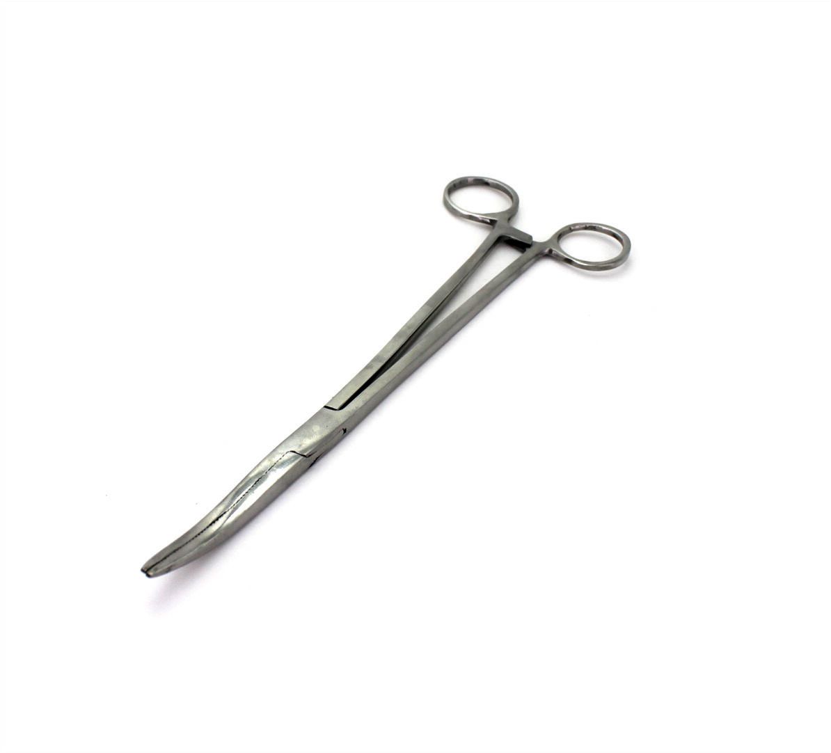 PINZA INOX CURVA  CON FERMO