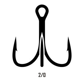 DAIKICHI ANCORETTE TREBLE HOOKS Serie, 554 BN
