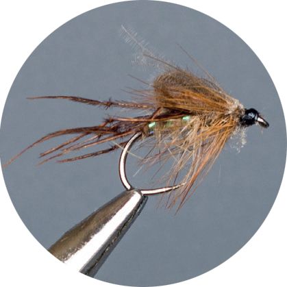 Crown Serie Barbless Dry Fly H. Ear Cdc Hopper