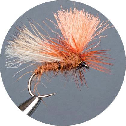 Crown Serie Barbless Dry Fly Brown Para Sedge