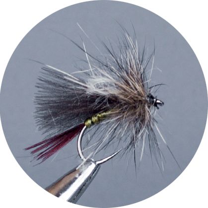 Crown Serie Barbless Dry Fly Olive Cdc Sedge