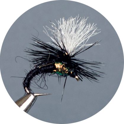 Crown Serie Barbless Dry Fly Klinkhammer Black