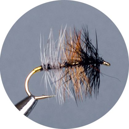 CROWN Serie, STANDARD DRY FLY, TRICOLOR BROWN BLACK