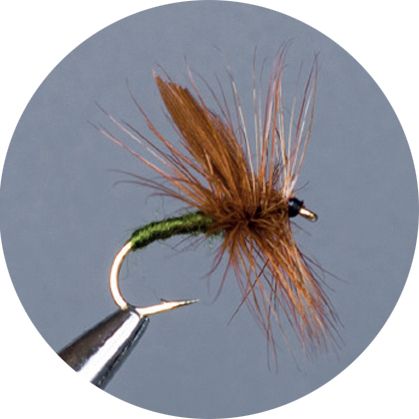 CROWN Serie, STANDARD DRY FLY, COWDUNG OLIVE BODY
