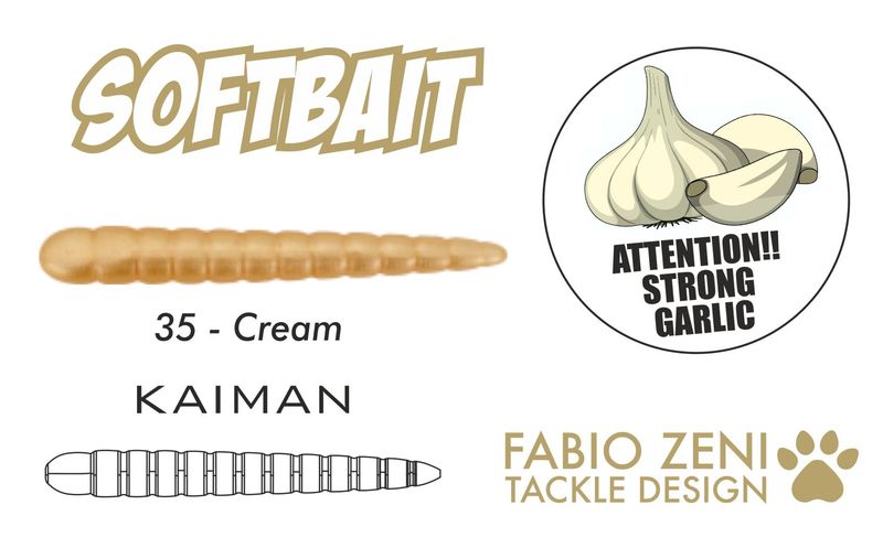 SOFTBAIT Serie, KAIMAN Garlic 2" By FABIO ZENI