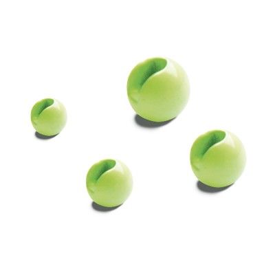 CROWN TUNGSTEN BEADS Serie, SLOTTED FLUO YELLOW