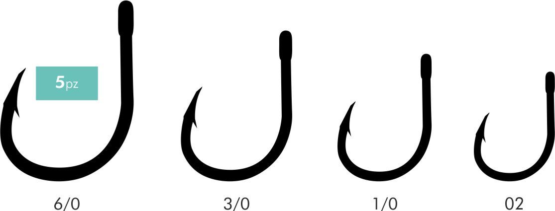 DAIKICHI SINGLE HOOKS Serie, 1080 BN