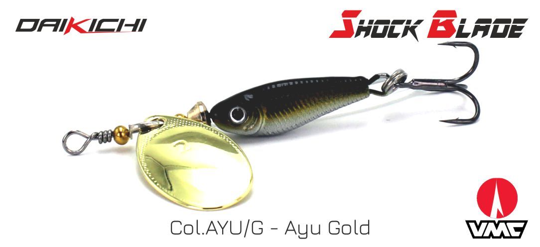 Spinner Daikichi Serie SHOCK BLADE, COLOR: AYU/G Agu Gold, Size: 5gr