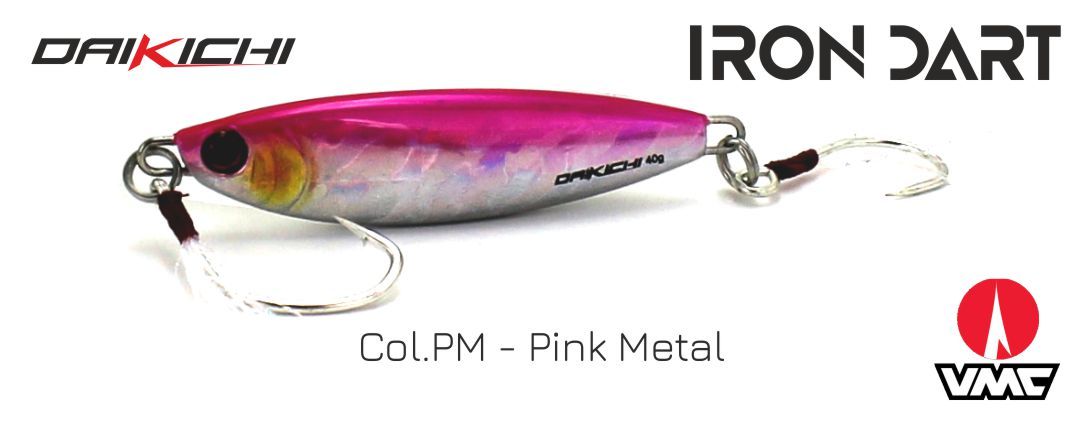 Metal Jig Daikichi Serie IRON DART, COLORE: PM Pink Metal, Size: 25gr
