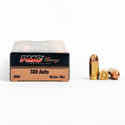 380 Auto 90 gr FMJ PMC (380A) (50 Rds) 380 Auto 90 gr FMJ PMC (380A) (50 Rds)