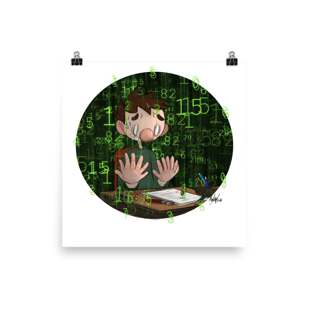 Dyscalculia - Photo paper poster, Size: 10×10