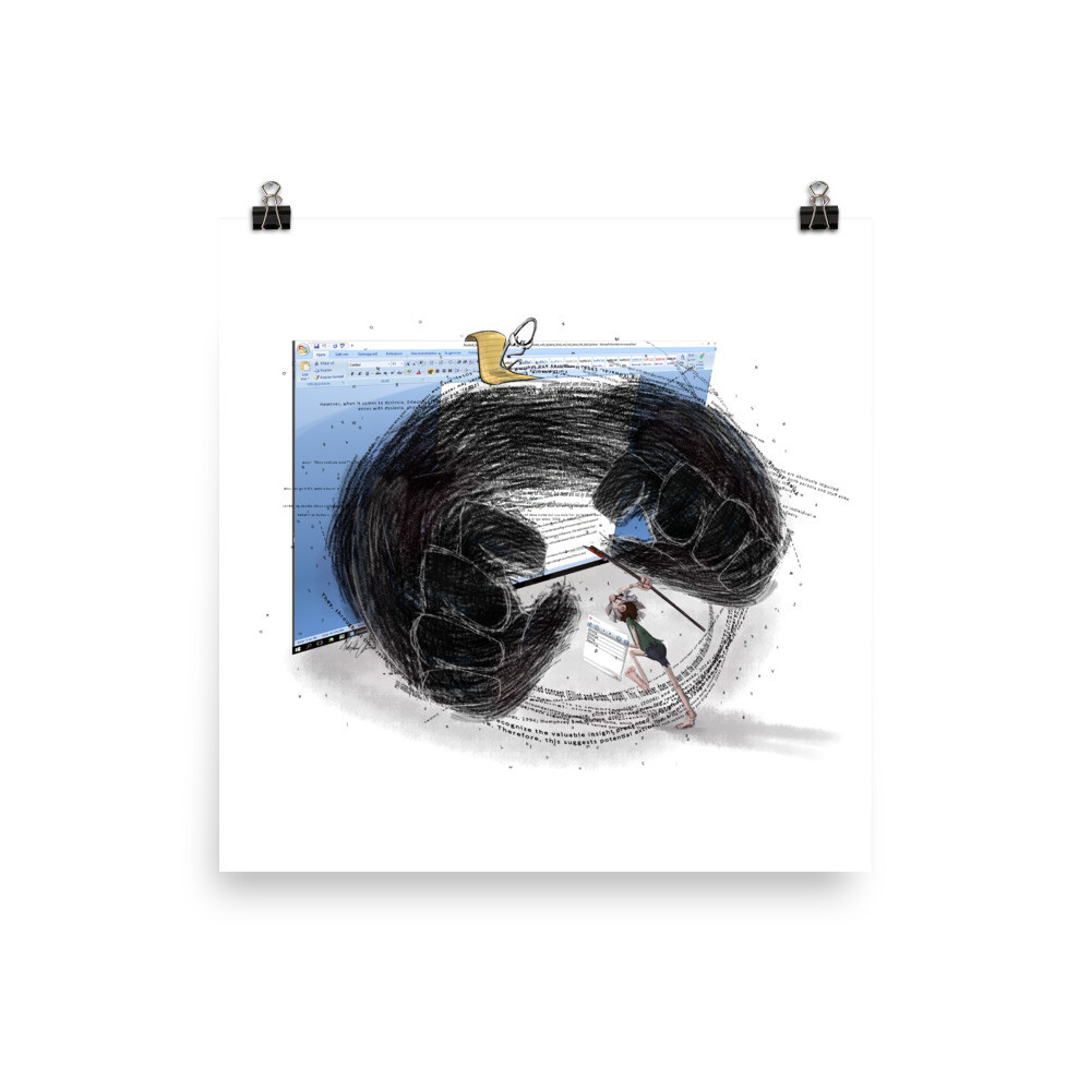 Dyslexia VS Microsoft Word - Poster, Size: 10×10