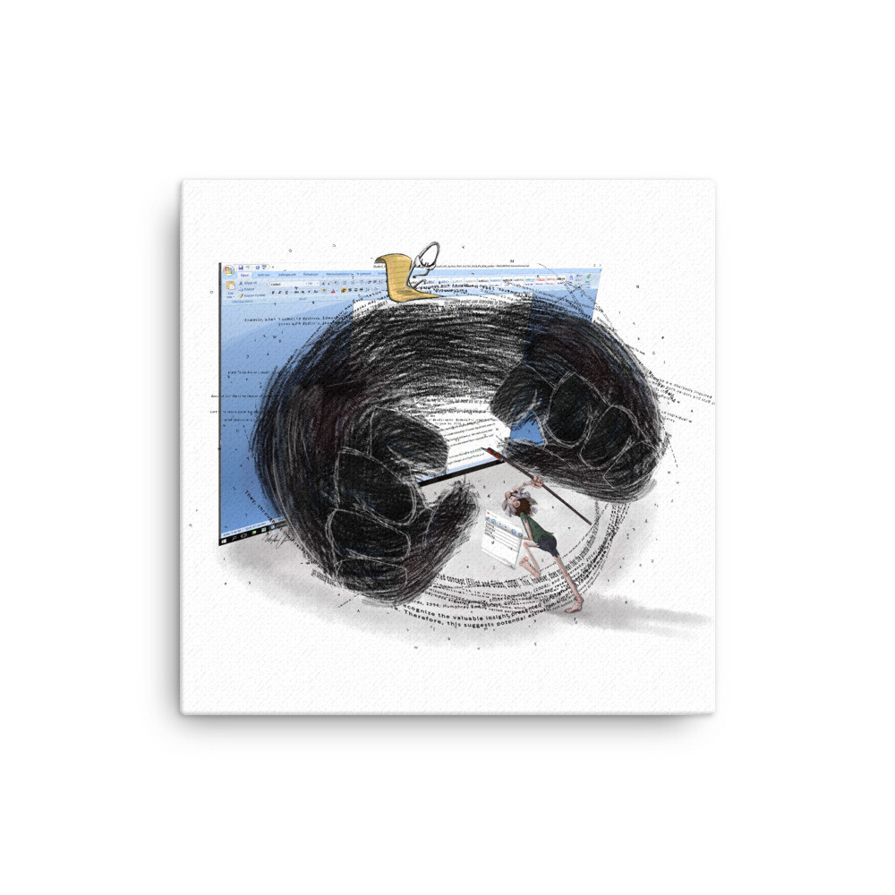 Canvas - Dyslexia VS Microsoft Word, Size: 12×12